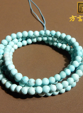 美美哒佩戴级细腻绿松石圆珠手串
