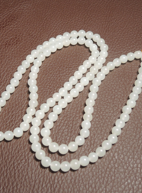 震惊方言和田玉油性十足挂金皮羊脂白玉籽料卡5mm多圈手链项链h2