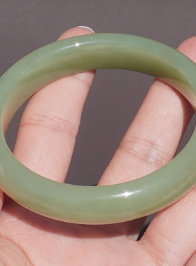 方言和田玉高脂细润青黄口料手镯