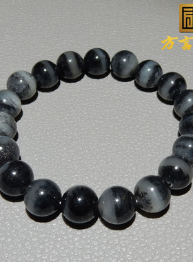 亏麻了方言特色和田玉精品新疆青花籽料一线天10mm圆珠手串手链w