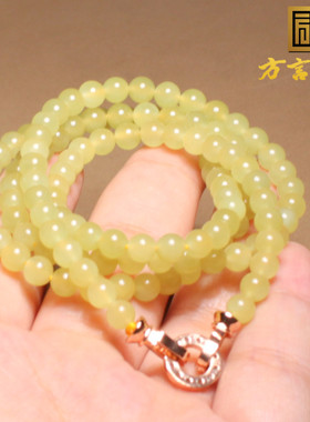 方言黄口卡5mm圆珠项链多圈手链