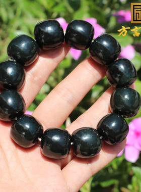 方言和田玉黑青玉高油高脂手串