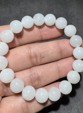 美哭了方言和田玉老熟新疆且末料高白羊脂10mm精美油润细腻手串S