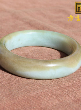 方言精品和田玉佩戴级精品新疆细腻细腻且末料蓝调带糖女士手镯O8