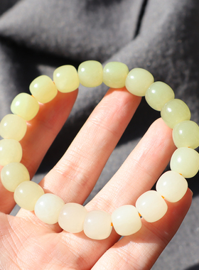 新疆冰底黄口渐变10mm老型珠手链