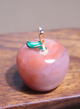 克拉玛依金丝玉平安果苹果吊坠