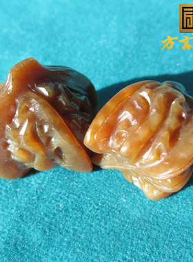 方言全糖玉精工核桃豪华手把件