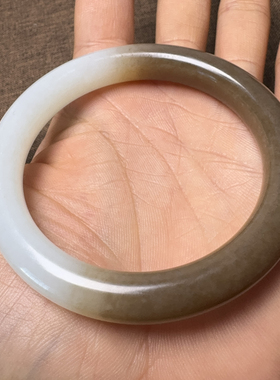 高品质方言和田玉精品珍藏级新疆且末细腻油润糖白玉卡56mm手镯X5