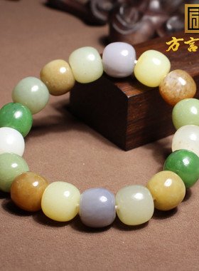 方言老型珠手链和田玉多宝山料