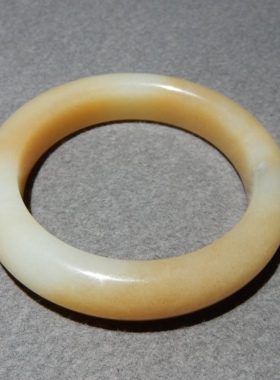 方言且末料糖白玉油润手镯