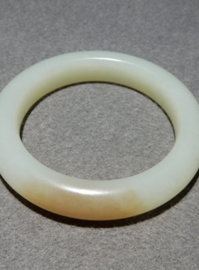 方言且末料糖白玉手镯55mm