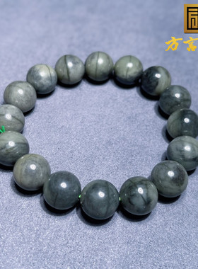 惊呆了方言和田玉精品收藏级新疆细腻沙枣青籽料一线天手链手串w