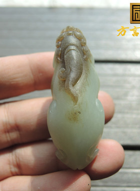 亏麻了方言和田玉精品55g新疆温润且末料糖白玉分明貔貅手把件O1