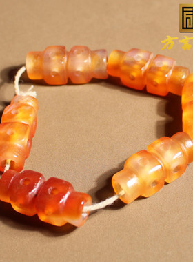玛瑙多彩勒子复古纹理路路通手串