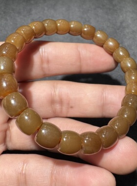 美哭了方言和田玉老熟新疆且末料高品质油润细腻红糖8mm直切手串S