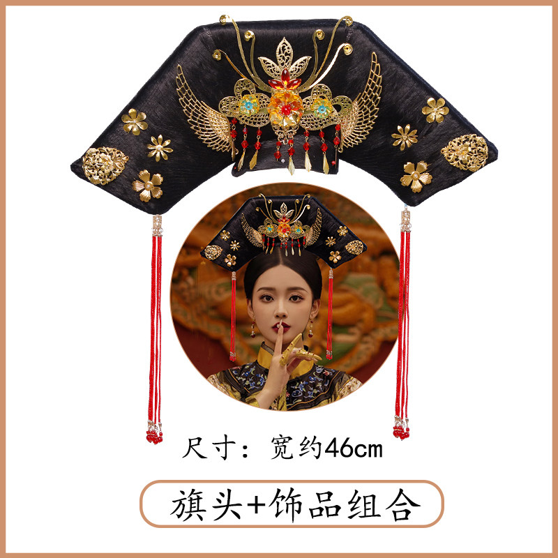 古装旗袍清代女装汉服清朝旗装格格服装印花国风新中式宫廷风汉服,淘宝优惠券,粉丝福利购,淘宝优惠卷