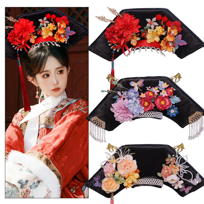 古装旗袍清代女装汉服清朝旗装格格服装印花国风新中式宫廷风汉服,淘宝优惠券,粉丝福利购,淘宝优惠卷