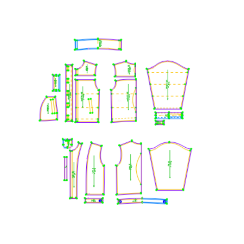 羽绒纸样1104款时尚拼接短款保暖面包服纸样缝纫裁剪图手工DIY1:1,淘宝优惠券,粉丝福利购,淘宝优惠卷