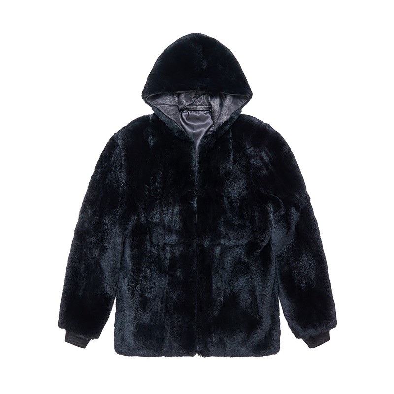 冬季獭兔毛皮草外套男连帽短款加厚小众设计感皮毛一体高级感大衣,淘宝优惠券,粉丝福利购,淘宝优惠卷
