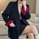 Lace-length double-sided cashmere coat
