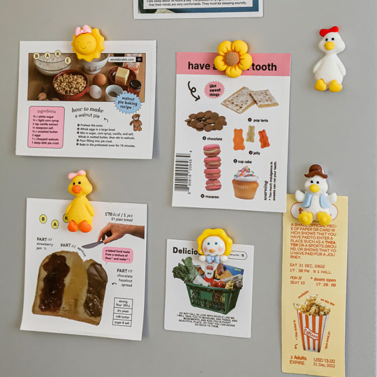 Cartoon mini duck refrigerator magnet cute little duck