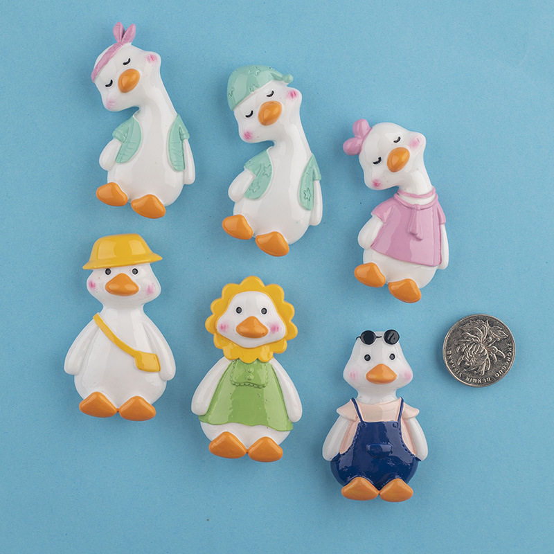 新款简约创意卡通网红可爱歪脖鸭磁性树脂冰箱贴立体磁吸家居,淘宝优惠券,粉丝福利购,淘宝优惠卷