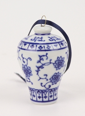 青花瓷陶瓷小花瓶迷你摆件可悬挂