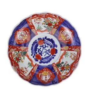 纯手绘斗彩矾红鲤鱼花鸟纹大盘装饰品家居摆件景德镇陶瓷器赏盘