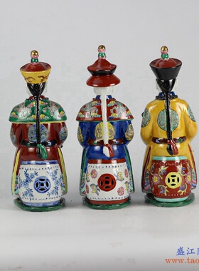 景德镇仿古风陶瓷粉彩清朝艺术品