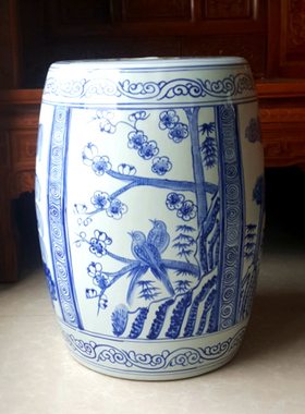 景德镇青花瓷鼓凳时尚家居庭院