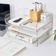 Transparent desktop file storage rack