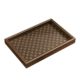 High-end retro tea tray walnut jewelry rectangular light luxury wooden storage wine glass tea hydrological tea tray