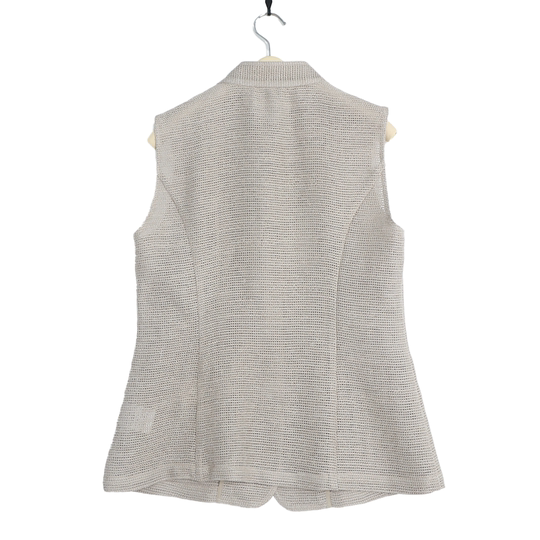 X 叭哒不惑 学霸 亚麻夏季复古薄款圆领无袖马甲百搭上衣外套