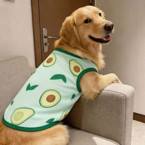Spring and summer ice silk big dog clothes, sun protection vest, pet thin air-conditioned clothes, cool clothes, cat large dog vest