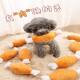 Dog toy plush sounding chicken leg teeth grinding and chewing resistant