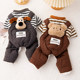 Corgi dog clothes autumn and winter warm plus velvet thickened cartoon overalls small and medium-sized dogs Teddy winter four-legged clothes