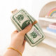 Pet toy making noise paper dollar shape dog and cat toy amusing and relieving boredom interactive toy
