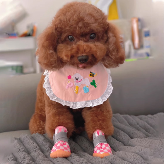 Teddy dog ​​shoes, autumn and winter waterproof and warm pet shoes, non-slip and stain-resistant Bichon Frize shoes, non-falling soft-soled dog shoes