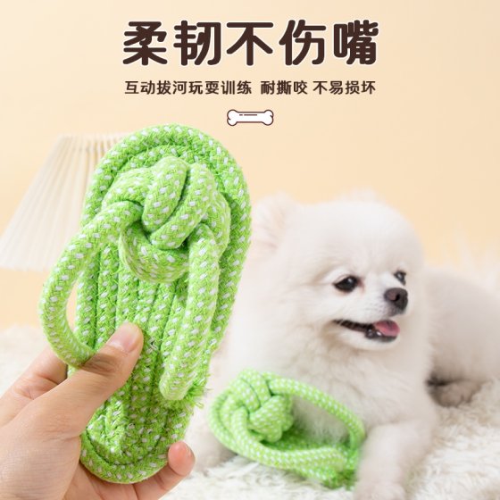 Dog Toy Slippers Teeth Molding Resistant Knot Tug of War