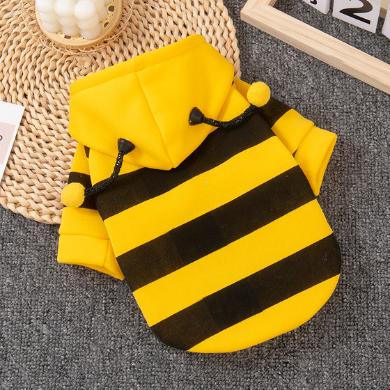 Dog clothing autumn cute little bee sweatshirt