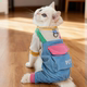 Pet cat clothes autumn and winter anti-shedding thickened flannel four-legged clothes puppet blue cat beautiful short cute transformation clothes