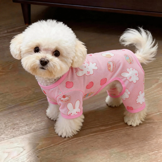 Dog clothes summer thin sun protection and anti-shedding Teddy Bichon pet cat outdoor breathable small dog four-legged clothes
