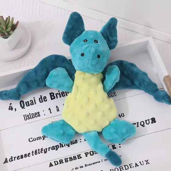 Dog Toy Puppy Plush Dinosaur Grinds Teeth and Makes Sounds