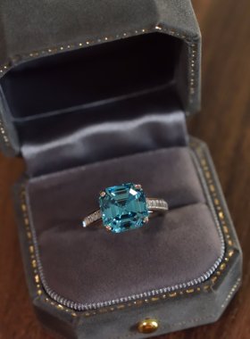 4克拉宝塔阿斯切s925纯银戒指