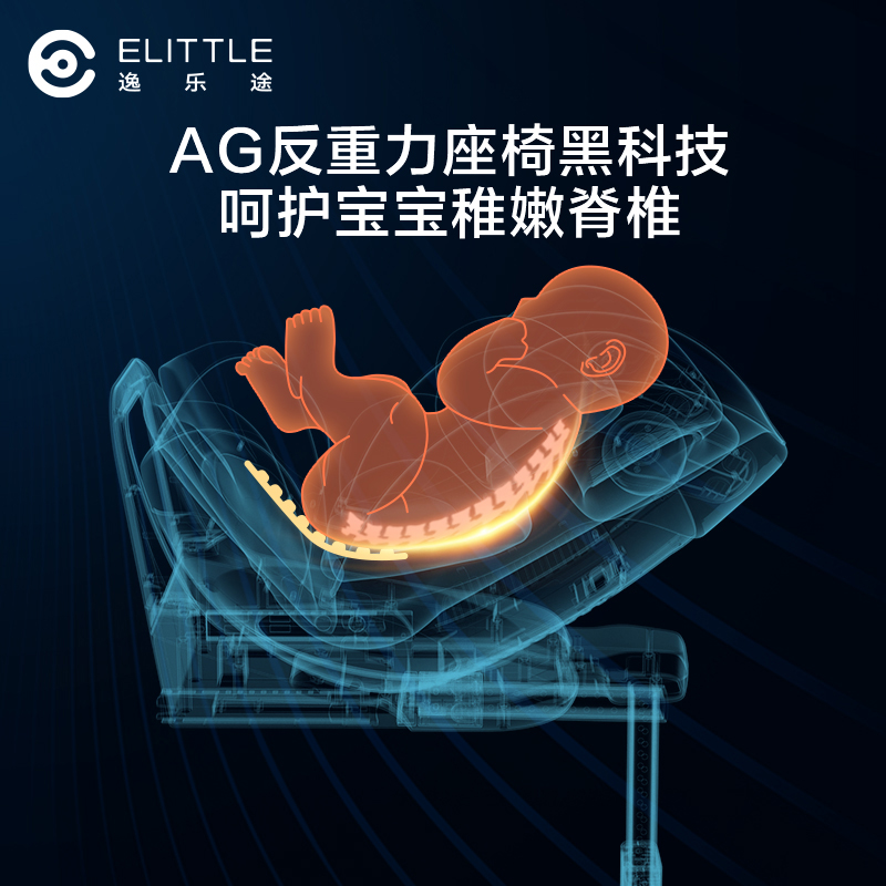 elittile旗舰店elittle逸乐途儿童安全座椅360度旋转0-7-12岁宝宝婴儿车载小宇宙3