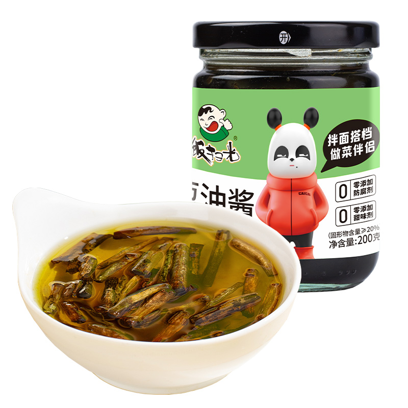 饭扫光下饭菜上海葱油酱200g瓶装厨房调料调味料拌面拌饭凉菜 - 图3