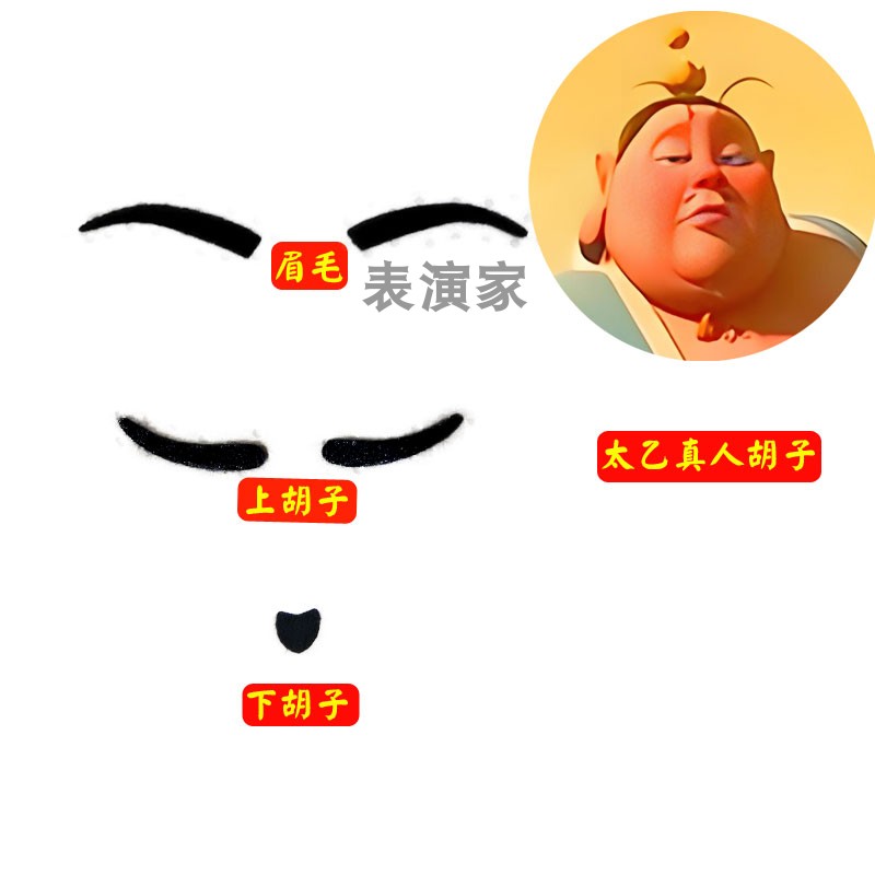 胡子道具仿真老头太乙真人假胡须搞笑老爷爷假胡子舞台直播表演出 - 图0