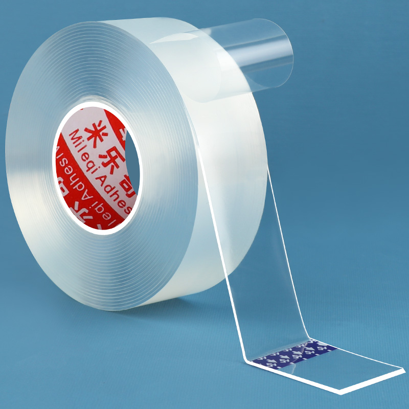 纳米双面胶强力固定贴高粘度免打孔无痕贴乳胶漆墙面不留胶广告牌亚克力易撕贴防水春联无痕双面胶对联专用胶 - 图0