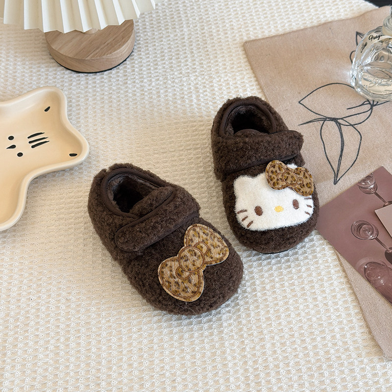 儿童棉鞋2025冬季新款加绒女童宝宝羊羔毛可爱豆豆鞋加厚保暖冬鞋,淘宝优惠券,粉丝福利购,淘宝优惠卷
