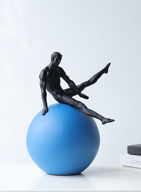 树脂装饰现代客厅体操人物雕塑